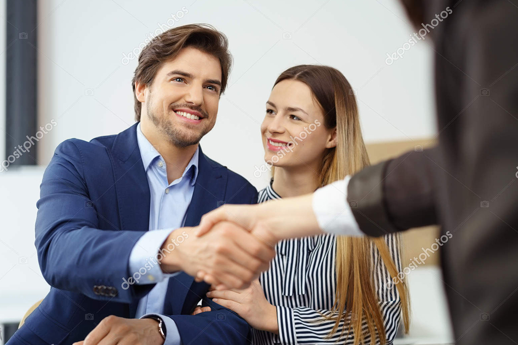 Two Business People Shaking Hands Two Business People Shaking Hands