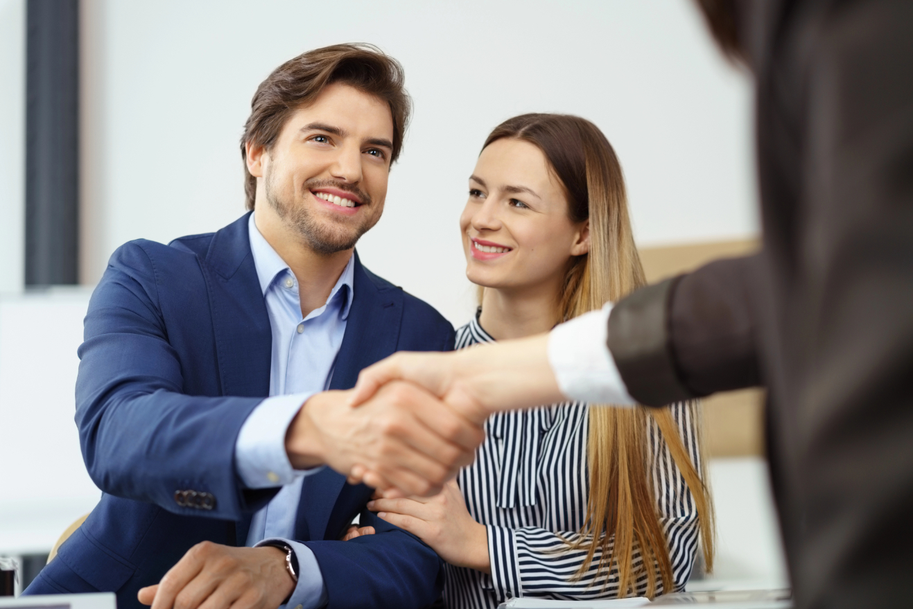Two Business People Shaking Hands