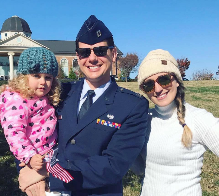 Aaron Pike with His Wife and Daughter Aaron Pike with His Wife and Daughter